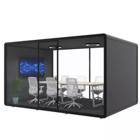 Cabine de bureau insonorisée moderne, canapé acoustique incurvé, mobilier de bureau pour collaboration d'équipe, utilisation hôtelière, taille personnalisée