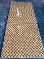 Panneau mural en PVC effet marbre UV, imitation bambou, pour décoration intérieure, étanche, 1220x2440 mm, finition ultra brillante