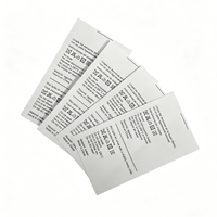 Étiquettes de soin des vêtements en PET rectangulaires, personnalisées, imprimées, autocollantes, écologiques, durables, résistantes aux déchirures, imperméables, en vrac