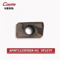 Plaquettes de fraisage en carbure de tungstène revêtues de TiCN Carpfite APMT1135 pour le tournage de l'acier et de l'acier inoxydable sur tours CNC