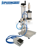 Presse pneumatique de couvercle de collier de parfum pour la machine de bouteille en verre Machine de capsulage semi-automatique