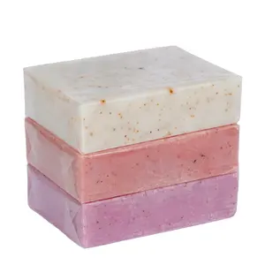 Schiarente della pelle personalizzato pulizia profonda Vegan lavanda rosa cocco viso corpo bagno Scrub sapone