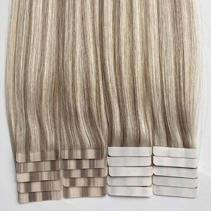 Ekstensi Rambut Manusia Asli Berkualitas Tinggi 100% Double Drawn Invisible Seamless <span class=keywords><strong>Tape</strong></span> in Virgin Human <span class=keywords><strong>Hair</strong></span> Extension Russian <span class=keywords><strong>Tape</strong></span> in <span class=keywords><strong>Hair</strong></span> <span class=keywords><strong>Extensions</strong></span> - Product Image 2