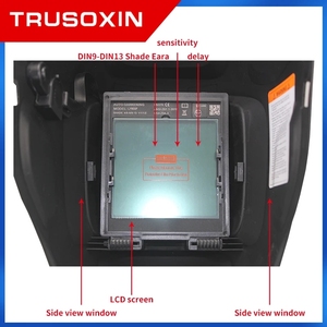 Casco de soldadura eléctrico con oscurecimiento automático solar, visor de color real, gran ventana y protección para soldador - Product Image 4