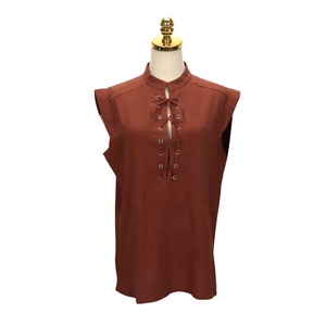 <span class=keywords><strong>Camiseta</strong></span> medieval sin mangas para hombre, disfraz de Cosplay de Halloween, Tops con cordones Punk, chaleco de decoración Medieval de <span class=keywords><strong>arquero</strong></span>, puesta en escena - Product Image 5