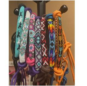 Cabestro de cuerda de cuentas trenzado a mano con cuentas lisas profesionales con cuerda Extra fuerte para montar a caballo de proveedor indio - Product Image 1