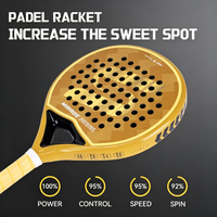 Raquette de padel professionnelle haute performance, OEM personnalisée, fibre de carbone 3K/12K/18K/24K, noyau EVA, légère, ambidextre, précise