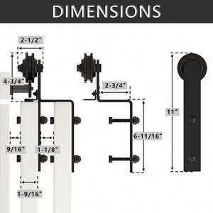 RHETECH Modern White American Style <b>Barn</b> <b>Door</b> Hardware Industrial Double <b>Barn</b> <b>Door</b> Accessories Hanging Steel <b>Door</b> Hardware - Product Image 3