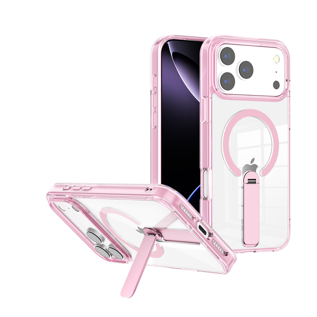 Premium Magnetic Kickstand Case for iPhone 17 Series Foldable Shockproof Phone Case Wholesale Custom Logo