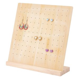 Wooden Jewelry Display Stand Vertical <b>Earring</b> Jewelry <b>Storage</b> and Display Tool Desktop Jewelry Display - Product Image 3