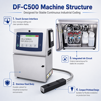 Imprimante jet d'encre électrique automatique CIJ DF-C500 pour sacs en plastique, films, métaux, papier - Machine de codage haute productivité Date/Lot