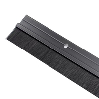Brosse à bande en alliage d'aluminium à poils en nylon noir, diamètre 1/2 po et longueur des poils 10 mm, outil de nettoyage personnalisable OEM