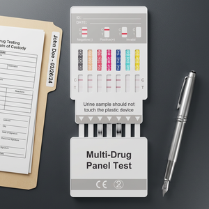 Kit de test de diagnostic urinaire multi-drogues, test de dépistage manuel par flux latéral à 10 paramètres pour usage professionnel - Product Image 1