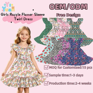 Robes d'été Abigail personnalisées à volants pour bébés et jeunes enfants, robes de soirée et de fête pour filles, prix de gros - Product Image 1