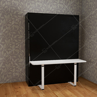 Lit pliant multifonctionnel invisible intégré au bureau (lit escamotable) pour l'étude: bureau, mur, rabat, armoire, bibliothèque