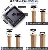 Lampe solaire LED extérieure étanche IP65 pour poteau de jardin, batterie Li-ion, détecteur de mouvement, éclairage constant 6000K pour toute la nuit