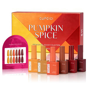 Juego de 6 Esmaltes de Uñas en Gel de 12 ml, Colección Pumpkin Spice, Logotipo Personalizado, Mismo Color, Mismo Envase, Kit de Esmalte de Uñas en Gel UV para <span class=keywords><strong>Manicura</strong></span> - Product Image 1