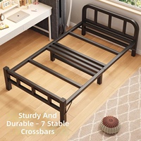 Lit pliant en métal pour une personne, design moderne, gain de place, plusieurs tailles, sans installation, idéal pour chambre, bureau, hôtel - Vente chaude