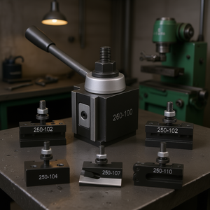 Ensemble de porte-outils à changement rapide 6 pièces, supports d'outils de tour modèle D0100X3GHBT pour mini-tour de 6 à 12 pouces - Product Image 2