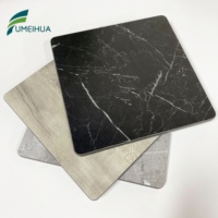 Plateau de table à manger moderne en stratifié compact HPL 12 mm carré, imperméable, pour la maison et l'hôtellerie