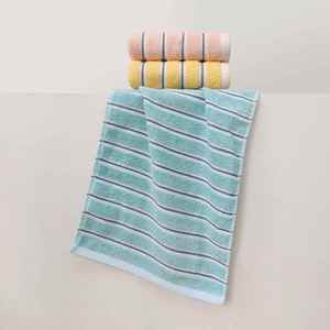 Serviette de toilette pour adulte en coton 100% à séchage rapide, jacquard rayé avec logo personnalisé - Product Image 2