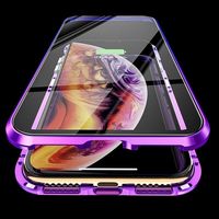 مزدوج الوجهين الزجاج المغناطيسي حافظة جراب هاتف شاومي Mi 8 9 CC9 Redmi نوت 7 8 9S Pro