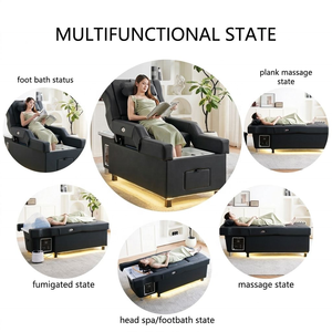 Electric Adjustable Stainless Steel Modern Commercial Salon <b>Foot</b> Spa Shampoo Bed Constant Temperature Water <b>Circulation</b> Steaming - Product Image 5