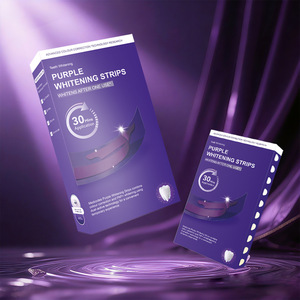 Medical Codes Purple <b>Whitening</b> Strips 7 Pair <b>Teeth</b> <b>Whitening</b> Remove Stains Adult Use - Product Image 1