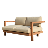 Elegante entspannende Teakholz 2-Sitzer Sofa Loves eat aus Teak Sofa Set für Patio Garden Pool Gartenmöbel Set Garten Sofa Set