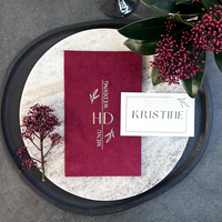 Menu de mariage personnalisé fait main avec logo sur mesure, reliure rigide en lin, impression UV