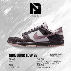 Nike Dunk Low 'Medium Ash Violet Snakeskin' Zapatos Casuales Elegantes para Caminar, Zapatillas de Lujo para Hombre - Product Image 6