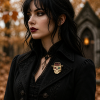 Vente en gros de pin's de revers personnalisés en alliage de zinc émaillé, thème Halloween, mignons et effrayants, pour chapeau, sac à dos, cadeau de fête, souvenir, ornement, sans MOQ
