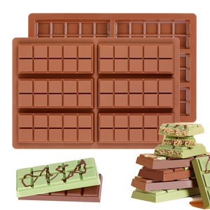 Recién llegado, <span class=keywords><strong>molde</strong></span> de barra de Chocolate de <span class=keywords><strong>silicona</strong></span> grande y grueso, bolsa OPP rectangular de Chocolate profundo, embalaje para Barra de Chocolate grande rellena - Product Image 5