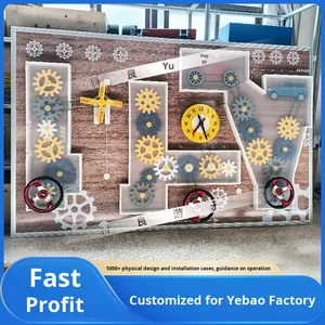 Trẻ em tương tác tường gỗ Trò chơi giáo dục trong nhà mẫu giáo khoa học bóng lâu đài mềm chơi Thiết bị giải trí - Product Image 2