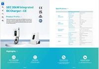 Station de recharge pour véhicules électriques DC 30 kW, chargeur intégré au sol, CCS2, OCPP1.6, OCPP2.0.1, 400 V, usage commercial