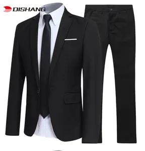 Setelan jas Formal untuk pria, grosir setelan jas penuh 2 potong mantel bisnis pernikahan Formal, set celana 2024