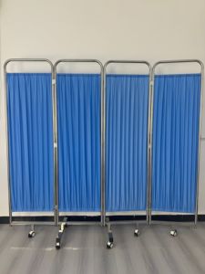 Mt giá rẻ giá thép không gỉ xách tay 4 gấp bệnh viện đồ nội thất gấp bệnh nhân phân vùng Rèm Phường giường màn hình - Product Image 2