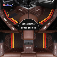 Muchkey Vente en gros Tapis de sol de voiture en cuir de luxe à double couche 7D personnalisés, à dos en burr, antidérapants, résistants à l'usure, pour toutes les saisons
