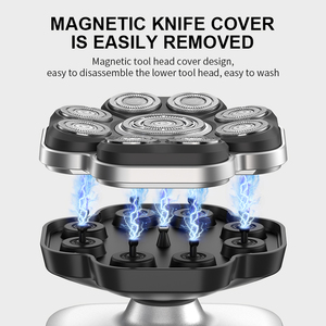 Bald <b>Head</b> Shaver Beard Trimmer for Men Magnetic Detachable Blade Close Smooth <b>Razor</b> IPX6 Waterproof Wet/Dry Shaving Machine - Product Image 3