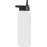 Bouteille d'eau isotherme Double paroi isolée en acier inoxydable, contenant personnalisé, pour cantine verte