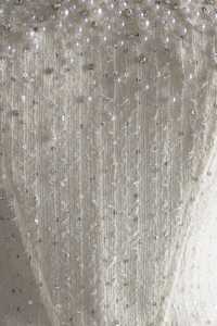 新しいショートパールウェディングドレス、スパンコールファッション3Dパールプロム＆イブニングドレス、カスタムフィットコルセットブライダルパーティードレス - Product Image 6