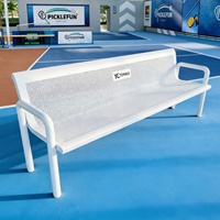 Banc de repos pour terrain de tennis en bambou blanc, chaise de sport et de loisirs d'extérieur, modèle WQZY-0202 pour badminton et tennis de table