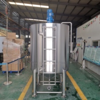 Cuve de mélange en acier inoxydable à double enveloppe SUS304 316L avec agitateur mélangeur pour brasserie, traitement de sauces et sirops