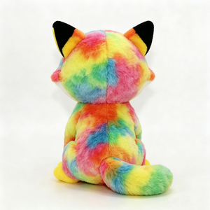 Personaliza un peluche de zorro multicolor, peluche de zorro arcoíris brillante, peluche de zorro arcoíris pastel, peluche de zorro arcoíris. - Product Image 3