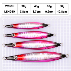 <span class=keywords><strong>Bassmaster</strong></span> Señuelos Jigbait de fundición en alta mar 30g/40g/60g/80g de agua salada de paso lento Jigging Jig de Metal para señuelo de pesca en barco - Product Image 5