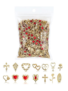 48 Piezas de Adornos de Uñas de Aleación Rosa, Mezcla de Corazones, Lazos, <span class=keywords><strong>Mariposas</strong></span>, <span class=keywords><strong>Flores</strong></span> <span class=keywords><strong>y</strong></span> Cristales, Decoraciones de Uñas 3D, Gemas de Uñas <span class=keywords><strong>con</strong></span> Pedrería, <span class=keywords><strong>Manicura</strong></span> DIY - Product Image 2