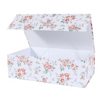 Mini boîte cadeau magnétique carrée, emballage pour bijoux, boîte à rabat magnétique en carton, logo personnalisé en feuille d'or