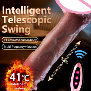 Vibratore Dildo Grande con Telecomando Pene Artificiale Ricaricabile Telescopico Oscillante con Riscaldamento in <span class=keywords><strong>Silicone</strong></span> Giocattoli Sessuali per Donne - Product Image 3