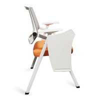 Chaise de conférence multifonctionnelle haut de gamme avec tablette d'écriture pliable, en maille, design minimaliste moderne pour le bureau