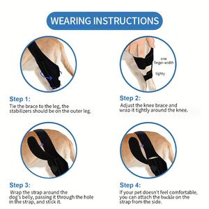 Genouillère pour chien pour patte arrière acl déchirée, attelle de jambe de chien pour l'<span class=keywords><strong>arthrose</strong></span>, les blessures au ligament croisé ou la récupération après une attelle acl pour chien - Product Image 4